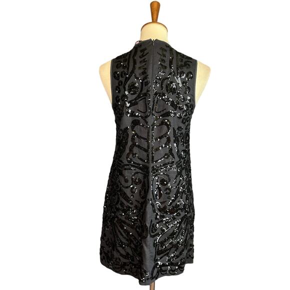 Calypso St. Barth Black Sequin Mini Dress Size 2 Sheath Cocktail Designer $350 - Picture 5 of 6